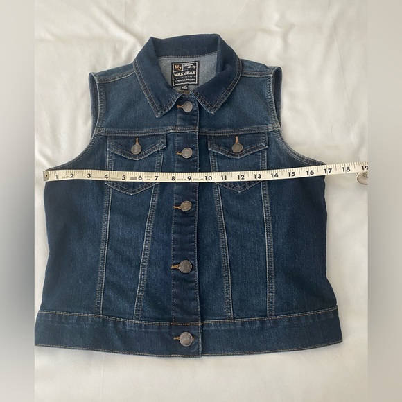 Wax Jean Denim Vest. Size Medium - Picture 2 of 7